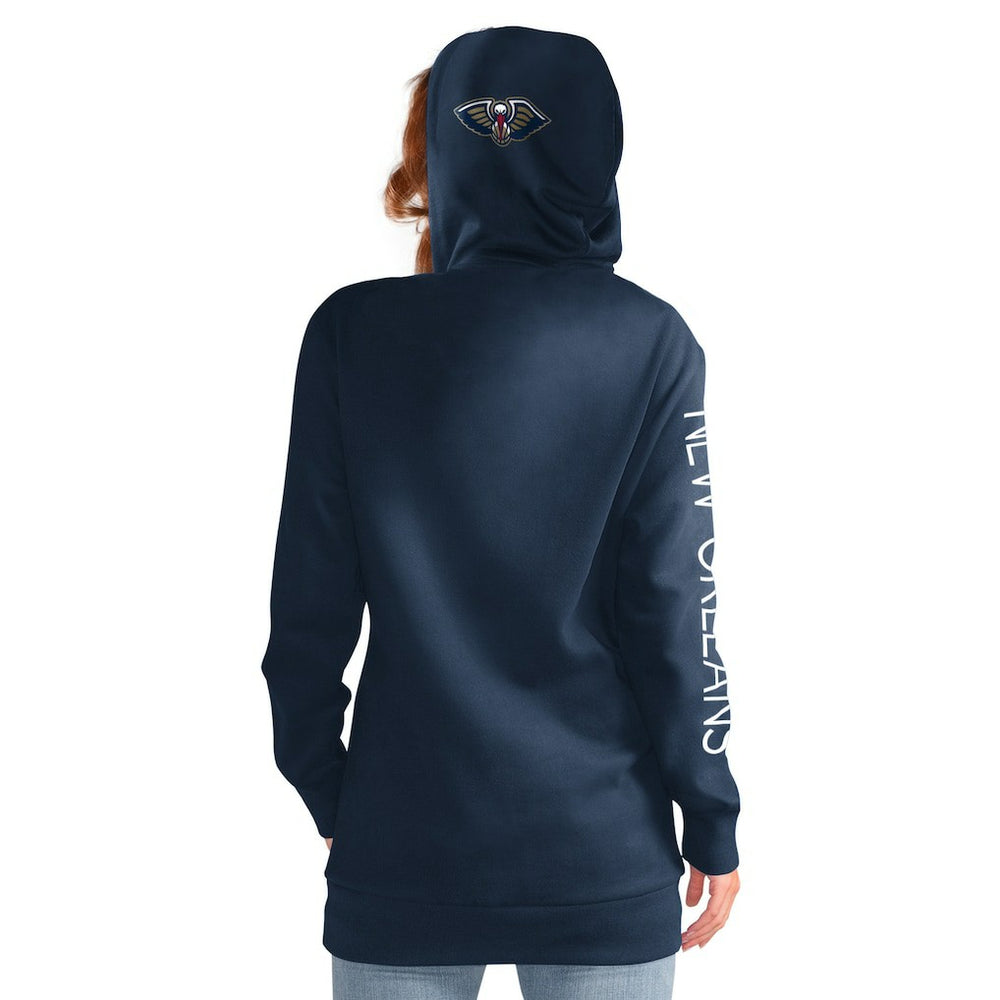 New Orleans Pelicans G-III 4Her by Carl Banks Women's Base Coach Pullover Hoodie - Navy outlet