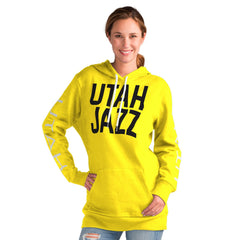 Utah Jazz G-III 4Her by Carl Banks Women's Base Coach Pullover Hoodie - Gold sale