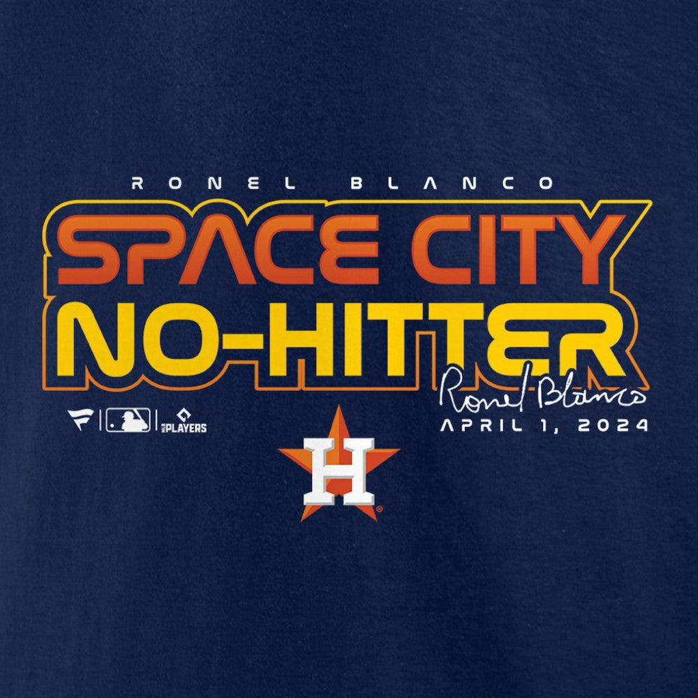 Ronel Blanco Houston Astros  Space City No-Hitter T-Shirt - Navy