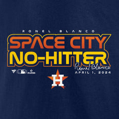 Ronel Blanco Houston Astros  Space City No-Hitter T-Shirt - Navy
