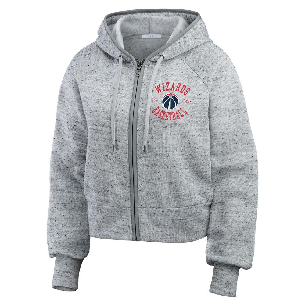 Washington Wizards WEAR by Erin Andrews Women's Speckled Radiator Full-Zip Hoodie - Heather Gray cheap