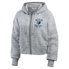 Memphis Grizzlies WEAR by Erin Andrews Women's Speckled Radiator Full-Zip Hoodie - Heather Gray discount