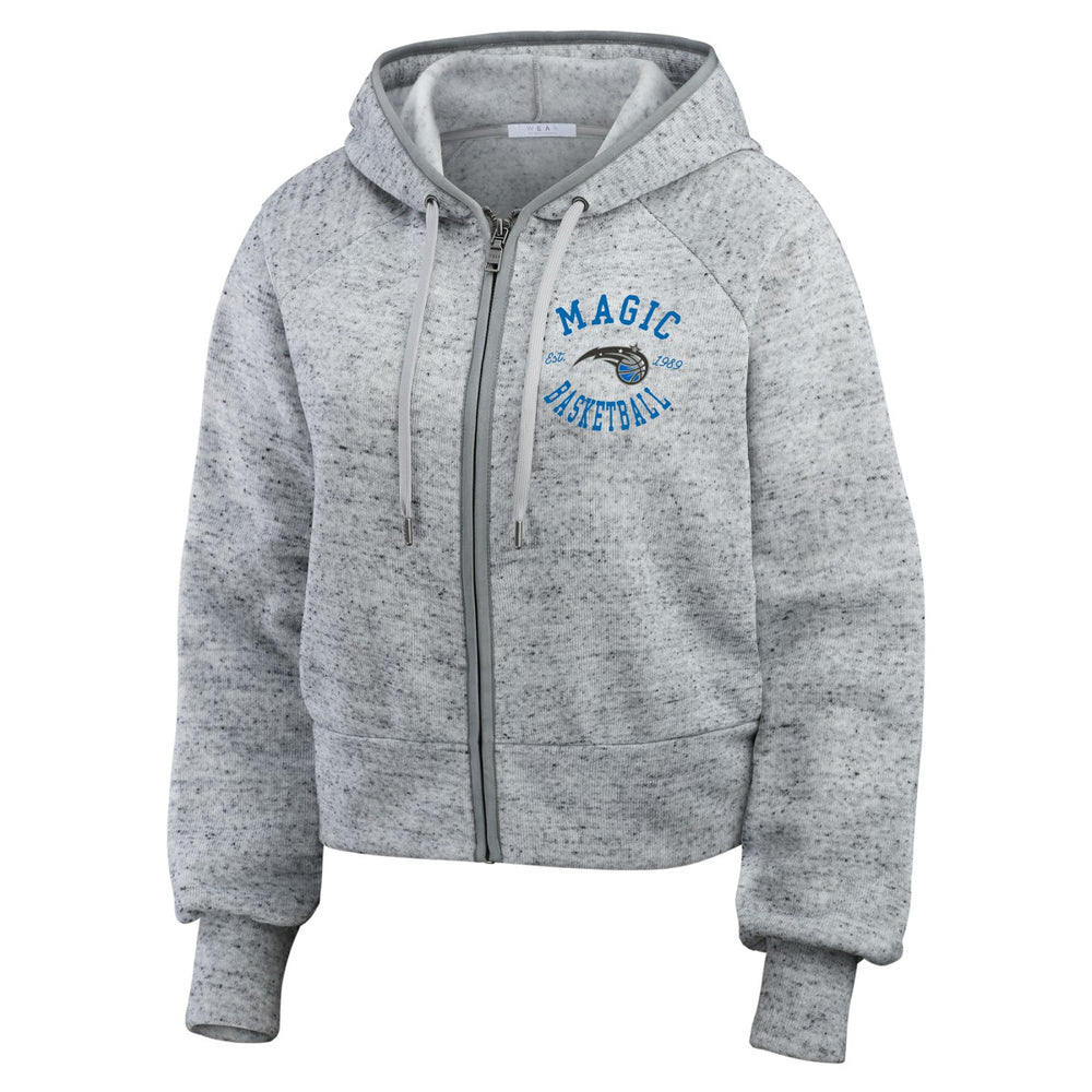 Orlando Magic WEAR by Erin Andrews Women's Speckled Radiator Full-Zip Hoodie - Heather Gray on sale
