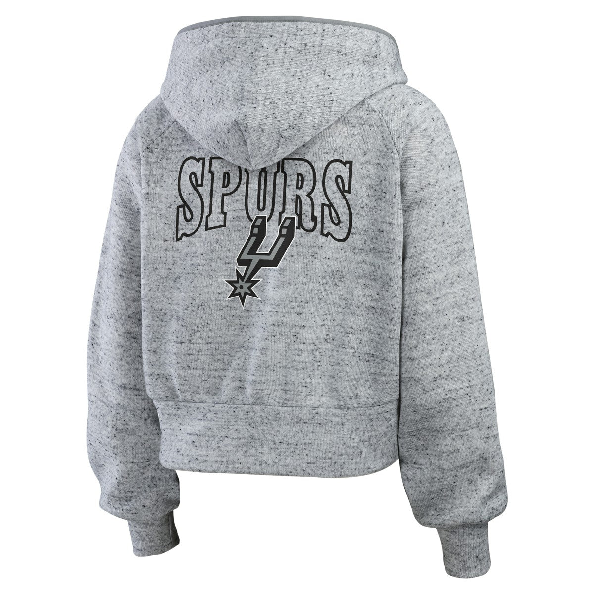 San Antonio Spurs WEAR by Erin Andrews Women's Speckled Radiator Full-Zip Hoodie - Heather Gray on sale