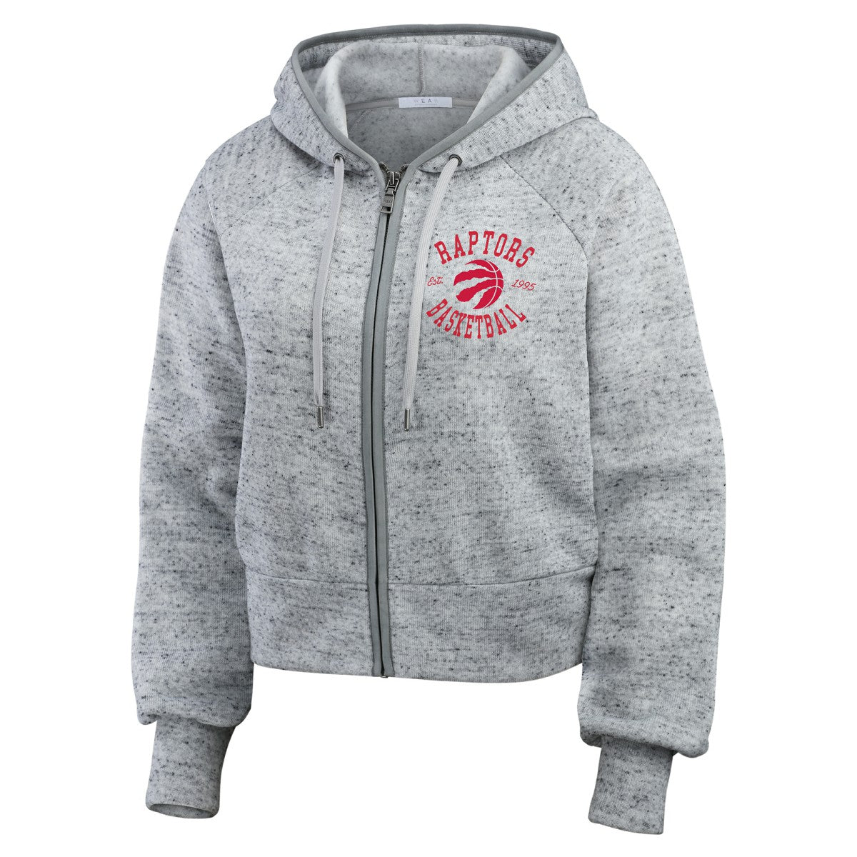 Toronto Raptors WEAR by Erin Andrews Women's Speckled Radiator Full-Zip Hoodie - Heather Gray discount