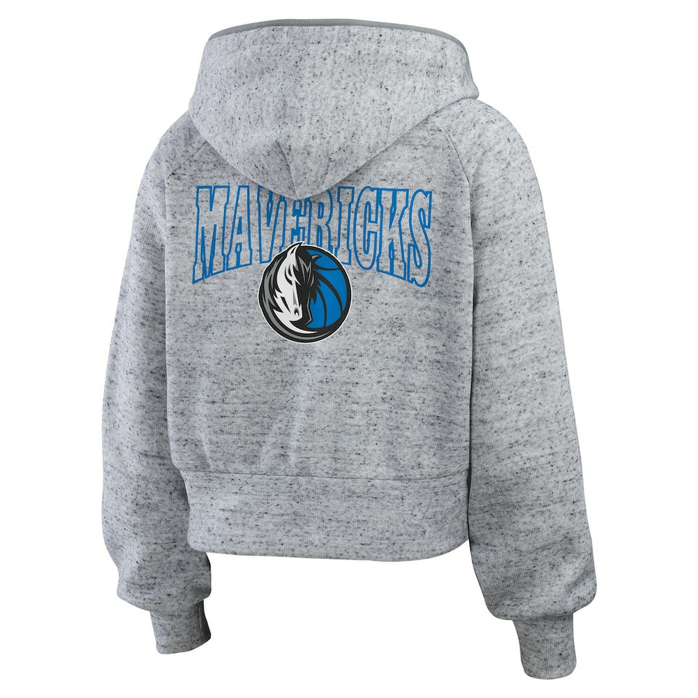 Dallas Mavericks WEAR by Erin Andrews Women's Speckled Radiator Full-Zip Hoodie sale - Heather Gray shop