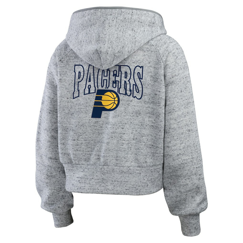 Indiana Pacers WEAR by Erin Andrews Women's Speckled Radiator Full-Zip Hoodie - Heather Gray outlet