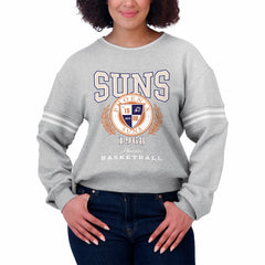 Phoenix Suns WEAR by Erin Andrews Women's French Terry Pullover Sweatshirt - Heather Gray cheap