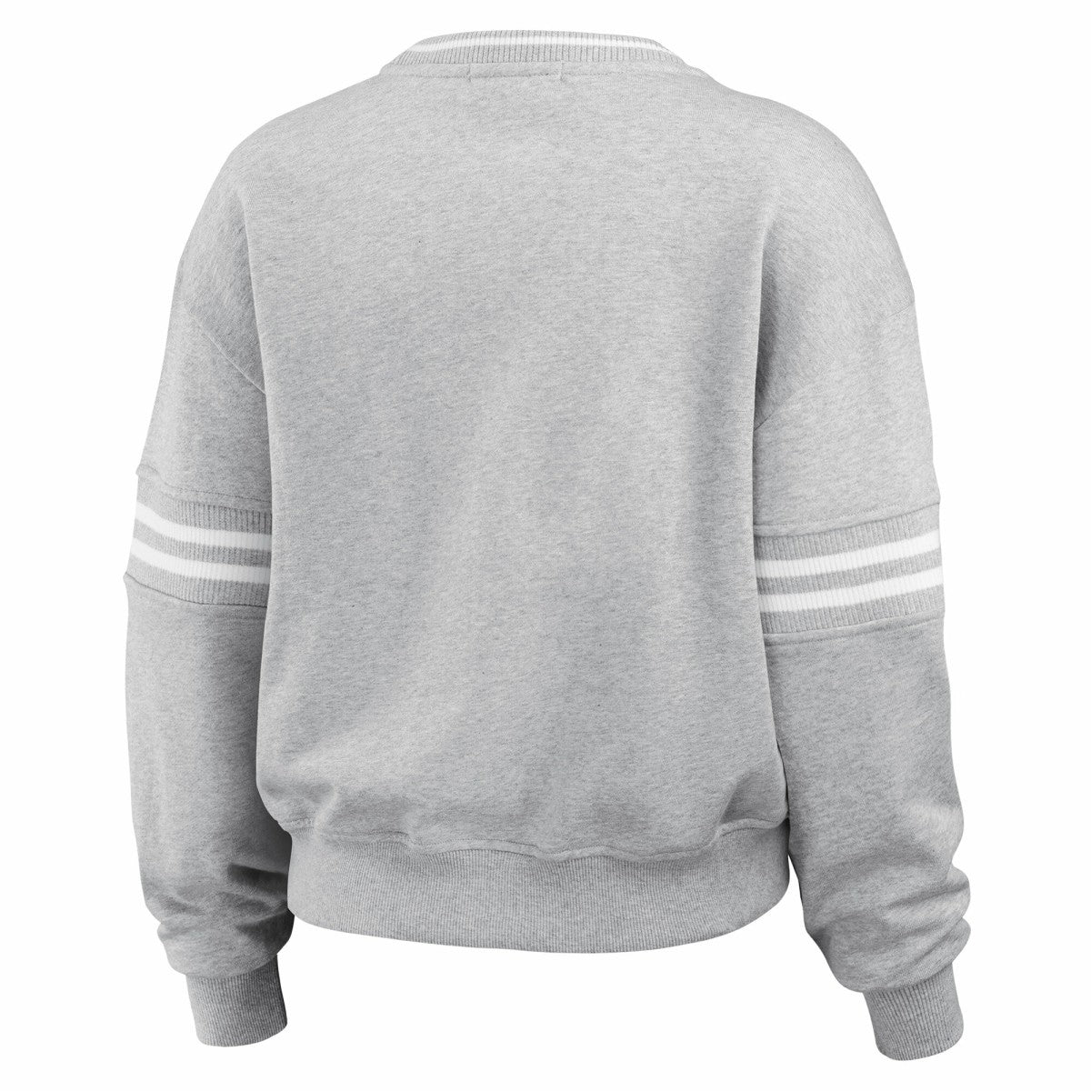Milwaukee Bucks WEAR by Erin Andrews Women's French Terry Pullover Sweatshirt - Heather Gray online