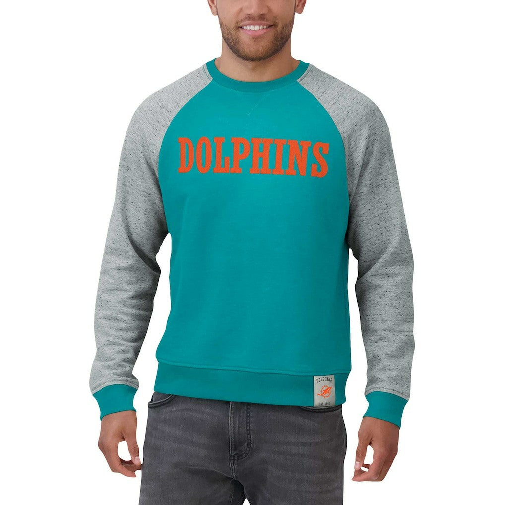 NFL Miami Dolphins Darius Rucker Collection Colorblock Pullover Sweatshirt