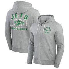 NFL New York Jets Darius Rucker Collection Vintage Stripe Full-Zip Hoodie