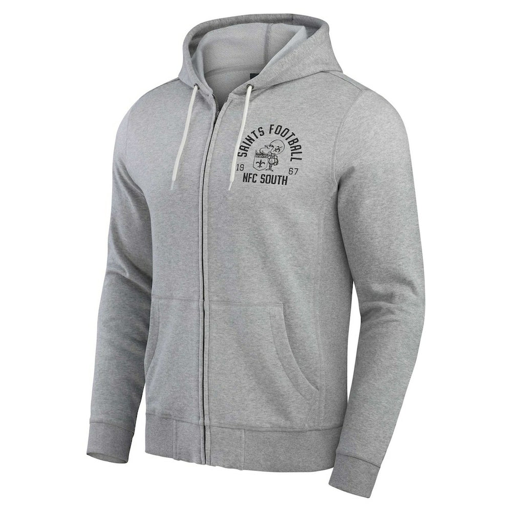 NFL New Orleans Saints Darius Rucker Collection Vintage Stripe Full-Zip Hoodie