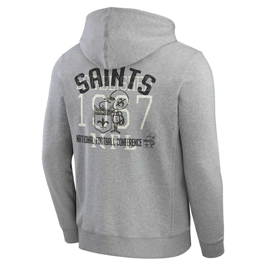 NFL New Orleans Saints Darius Rucker Collection Vintage Stripe Full-Zip Hoodie