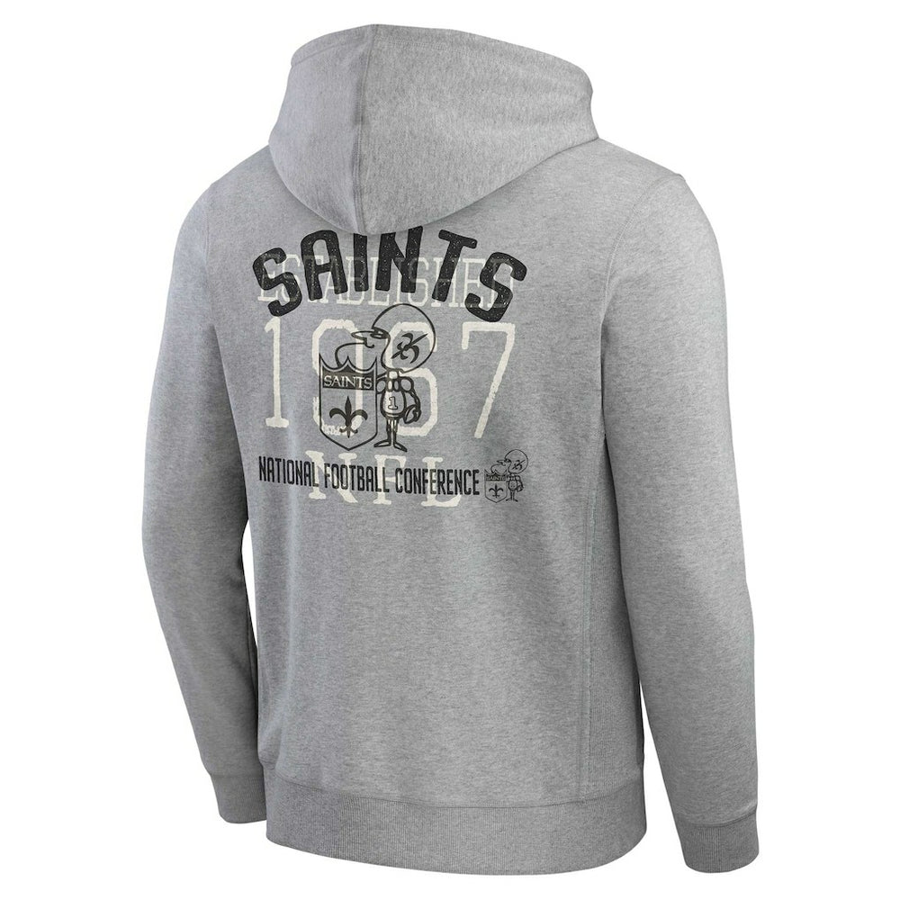 NFL New Orleans Saints Darius Rucker Collection Vintage Stripe Full-Zip Hoodie