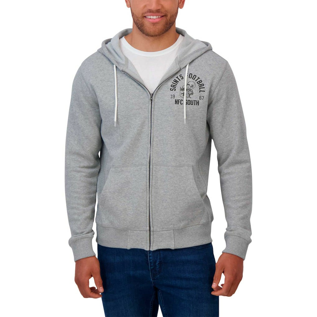 NFL New Orleans Saints Darius Rucker Collection Vintage Stripe Full-Zip Hoodie