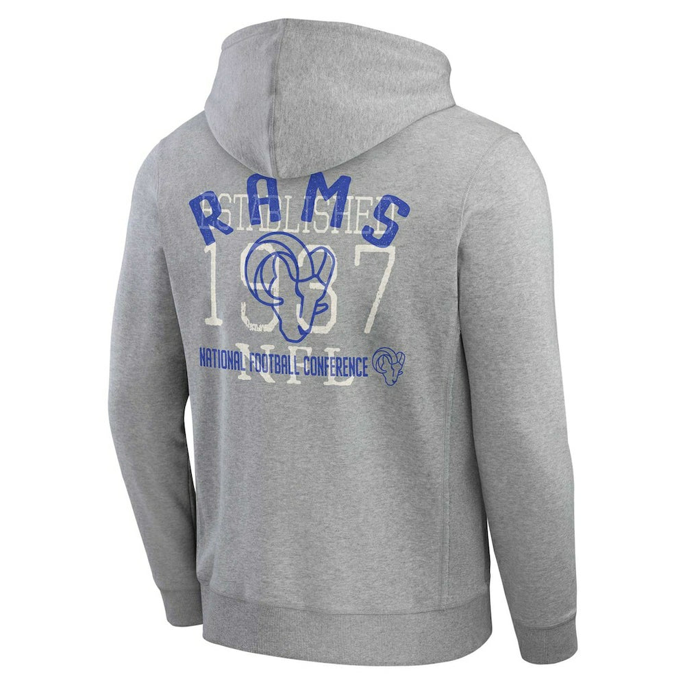 NFL Los Angeles Rams Darius Rucker Collection Vintage Stripe Full-Zip Hoodie