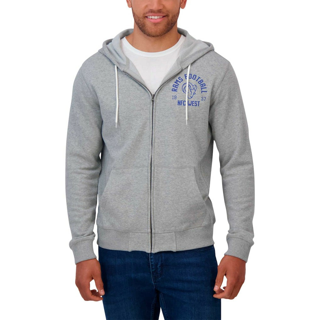 NFL Los Angeles Rams Darius Rucker Collection Vintage Stripe Full-Zip Hoodie
