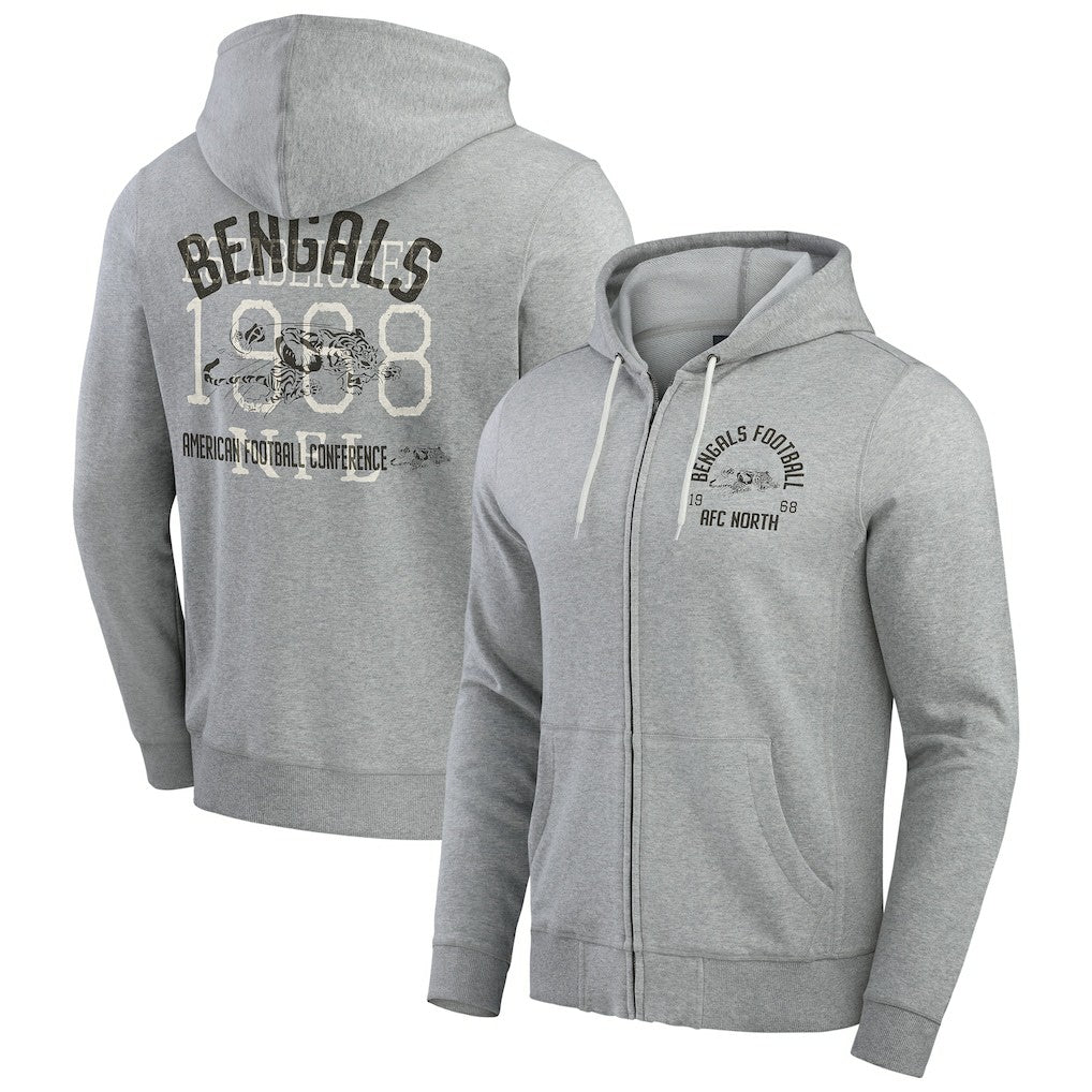 NFL Cincinnati Bengals Darius Rucker Collection Vintage Stripe Full-Zip Hoodie