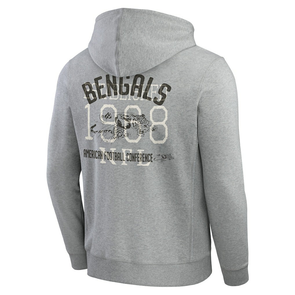 NFL Cincinnati Bengals Darius Rucker Collection Vintage Stripe Full-Zip Hoodie
