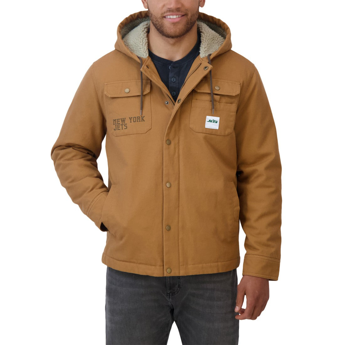 NFL New York Jets Darius Rucker Collection Canvas Full-Zip Hoodie Jacket