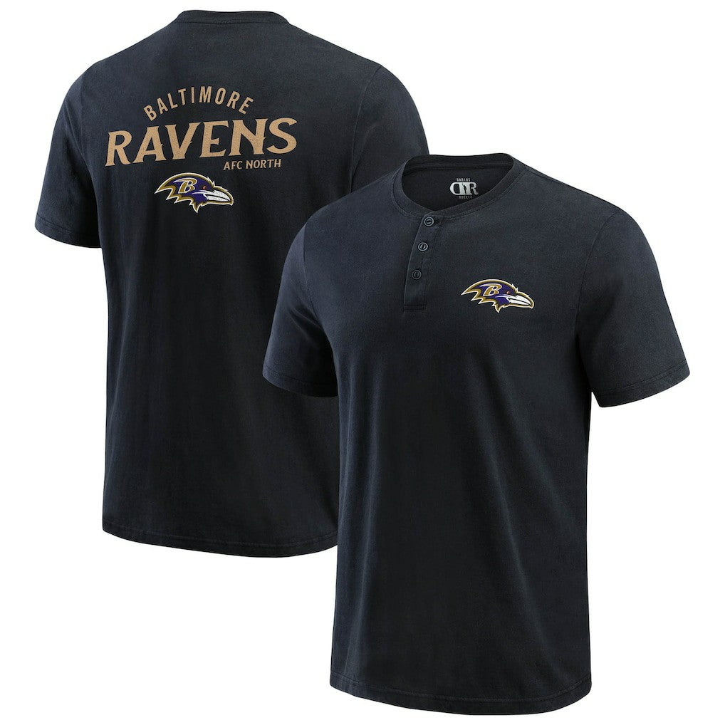 NFL Baltimore Ravens Darius Rucker Collection Washed Henley T-Shirt