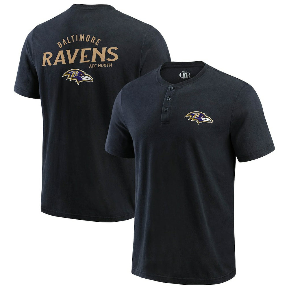 NFL Baltimore Ravens Darius Rucker Collection Washed Henley T-Shirt