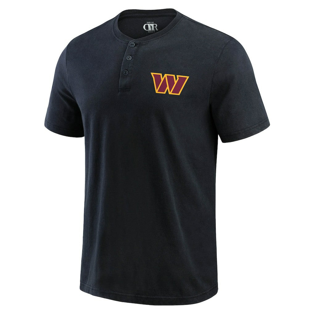 NFL Washington Commanders Darius Rucker Collection Washed Henley T-Shirt