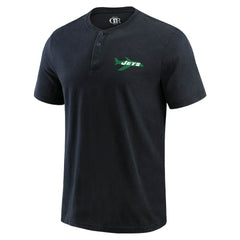 NFL New York Jets Darius Rucker Collection Washed Henley T-Shirt