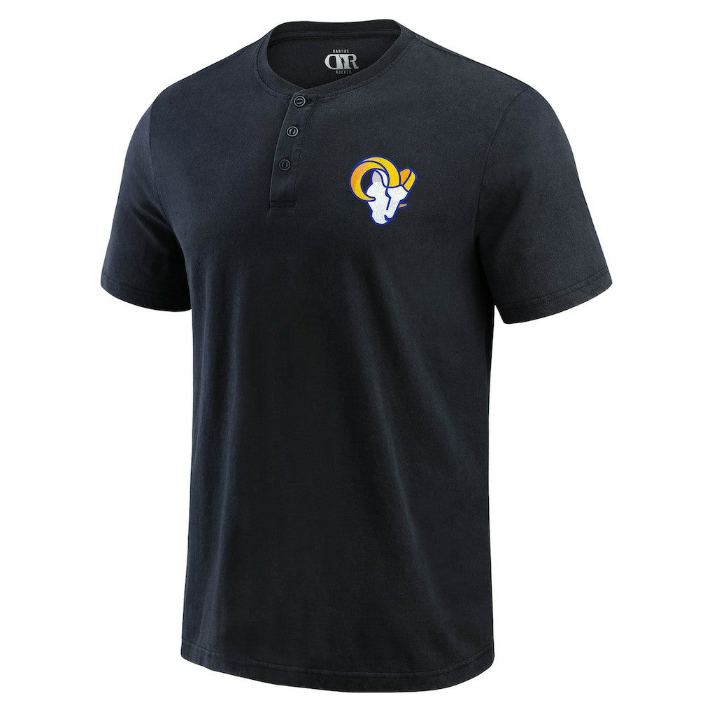 NFL Los Angeles Rams Darius Rucker Collection Washed Henley T-Shirt