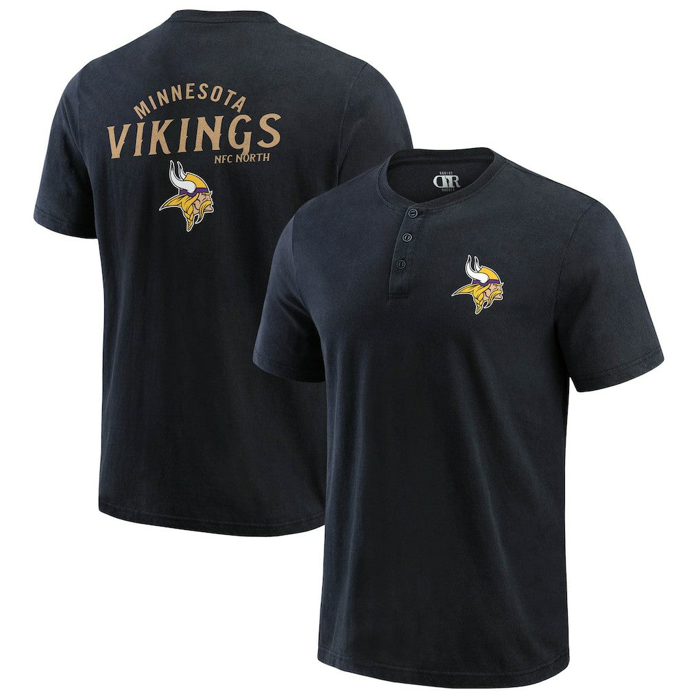 NFL Minnesota Vikings Darius Rucker Collection Washed Henley T-Shirt