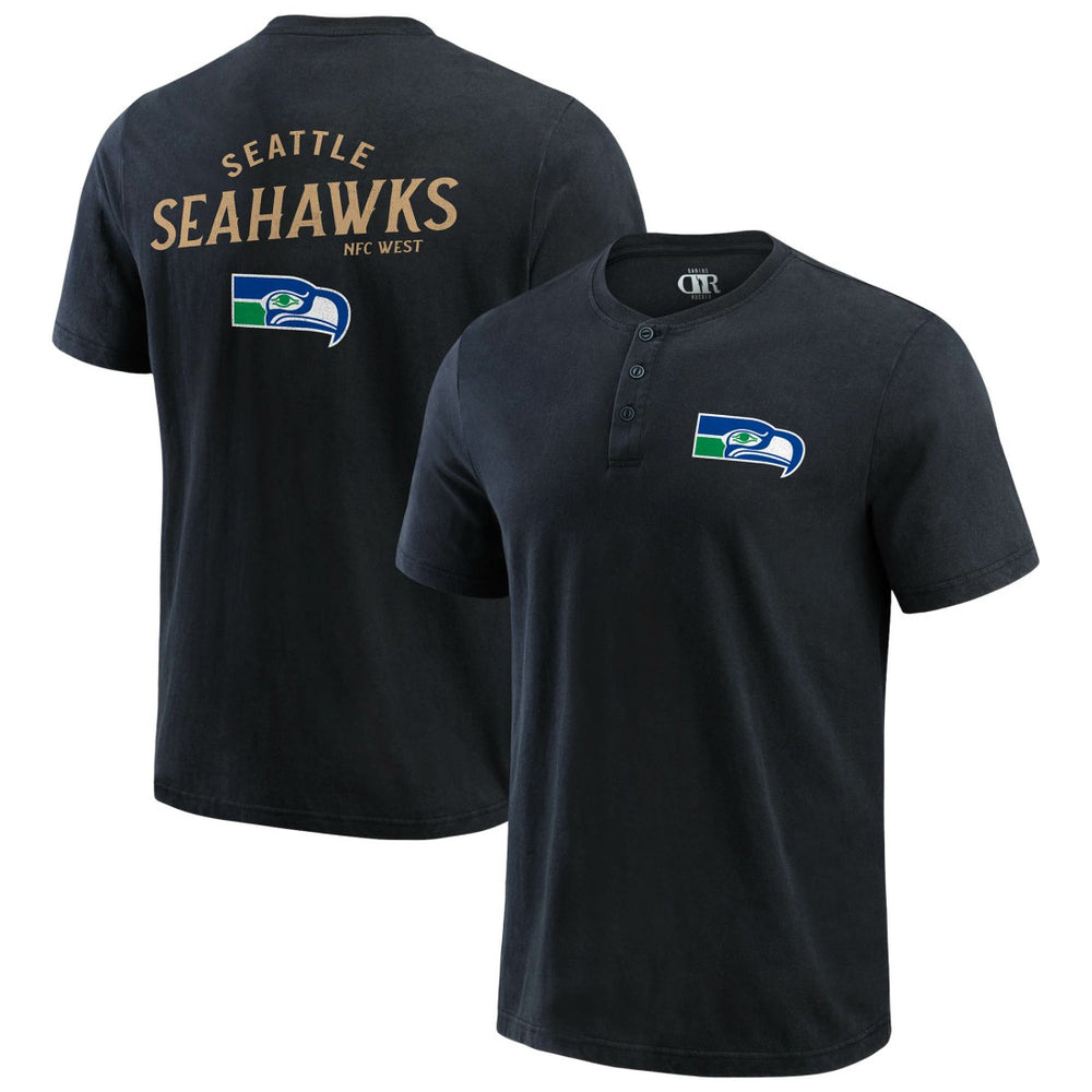NFL Seattle Seahawks Darius Rucker Collection Washed Henley T-Shirt