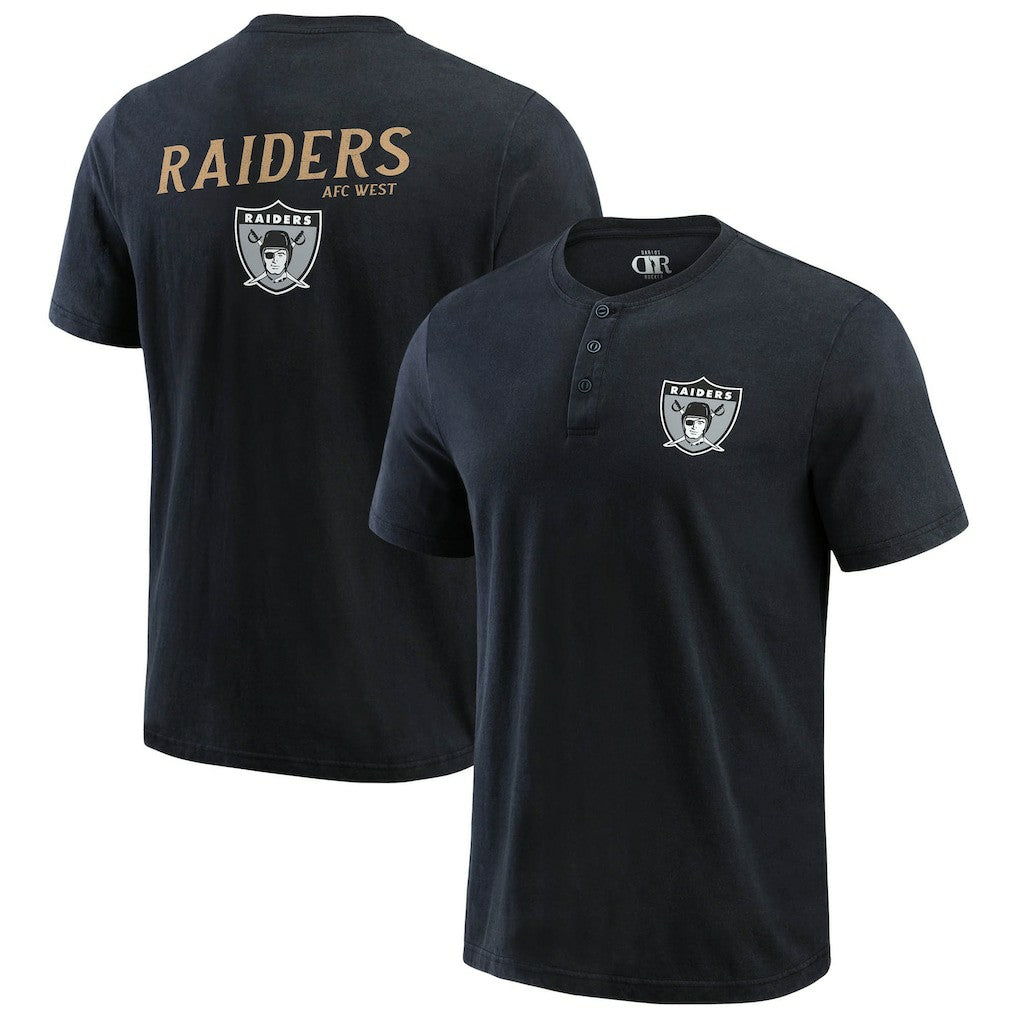 NFL Las Vegas Raiders Darius Rucker Collection Washed Henley T-Shirt
