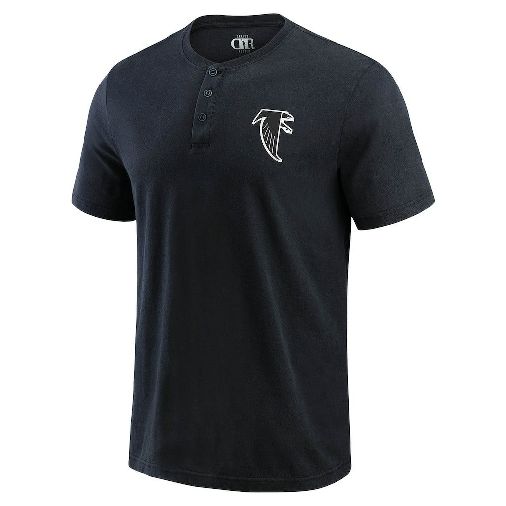 NFL Atlanta Falcons Darius Rucker Collection Washed Henley T-Shirt