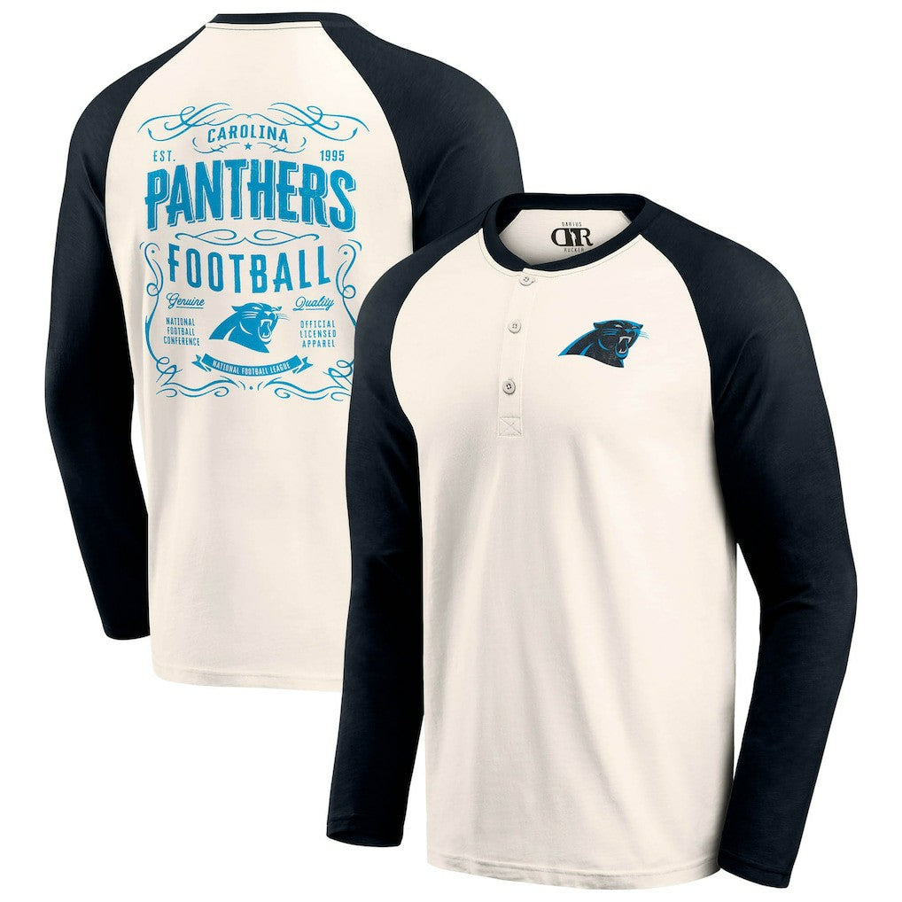 NFL Carolina Panthers Darius Rucker Collection Raglan Henley T-Shirt