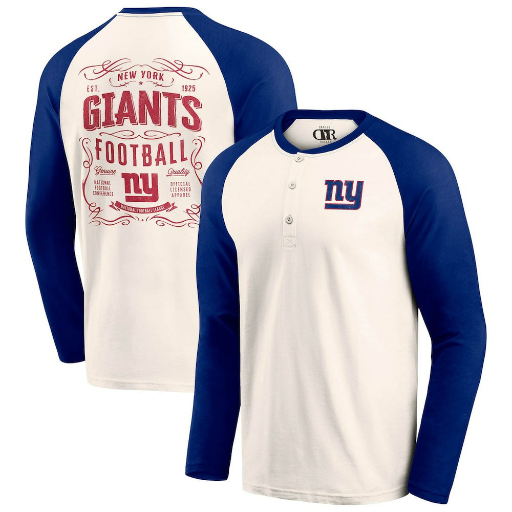 NFL New York Giants Darius Rucker Collection Raglan Henley T-Shirt