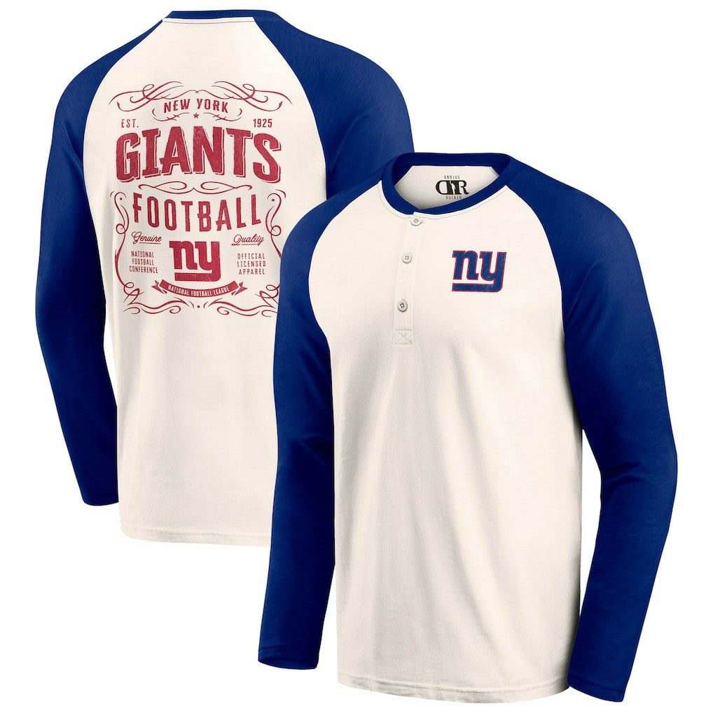 NFL New York Giants Darius Rucker Collection Raglan Henley T-Shirt