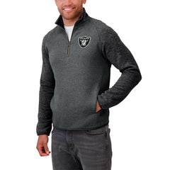 NFL Las Vegas Raiders Darius Rucker Collection Tonal Quarter-Zip Jacket