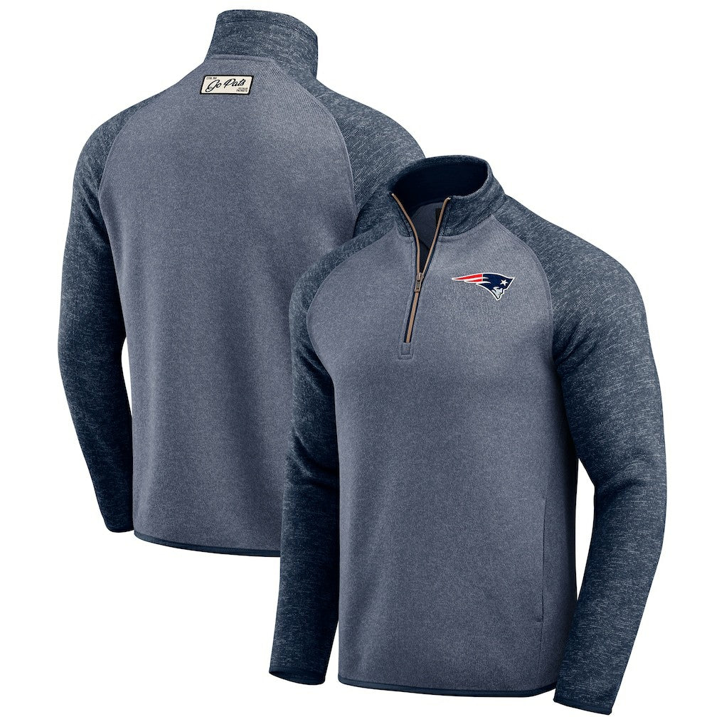 NFL New England Patriots Darius Rucker Collection Tonal Quarter-Zip Jacket