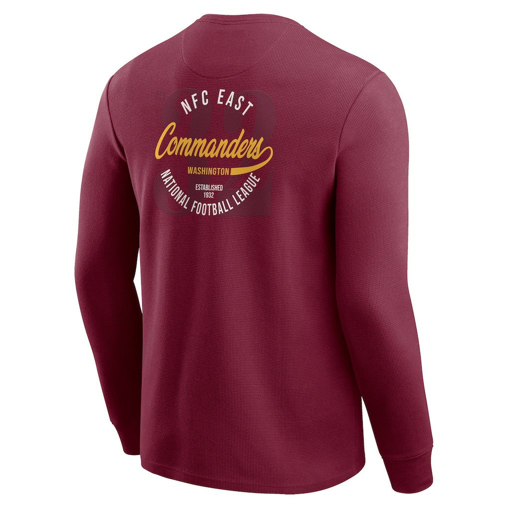 NFL Washington Commanders Darius Rucker Collection Washed Waffle-Knit Long Sleeve T-Shirt