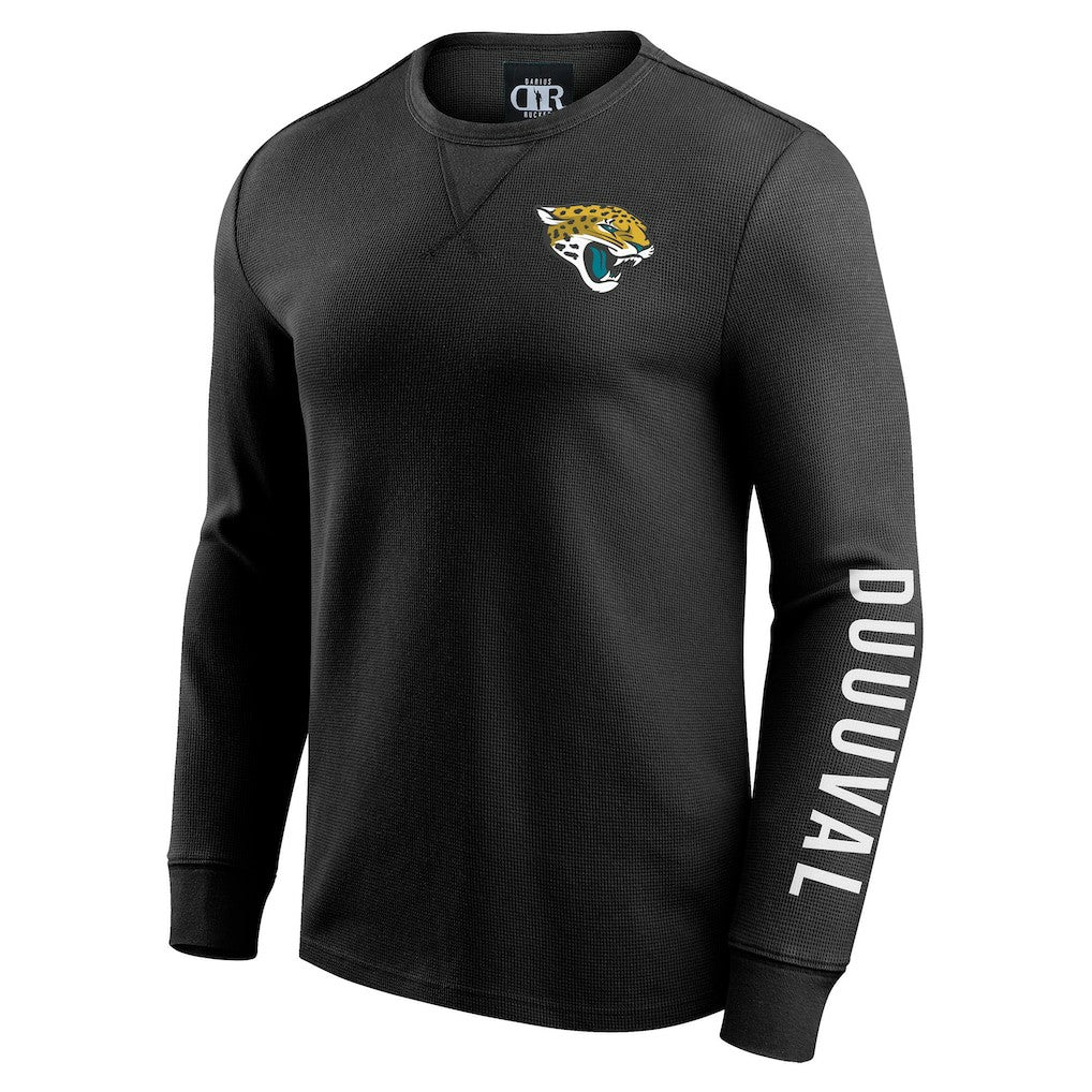 NFL Jacksonville Jaguars Darius Rucker Collection Washed Waffle-Knit Long Sleeve T-Shirt