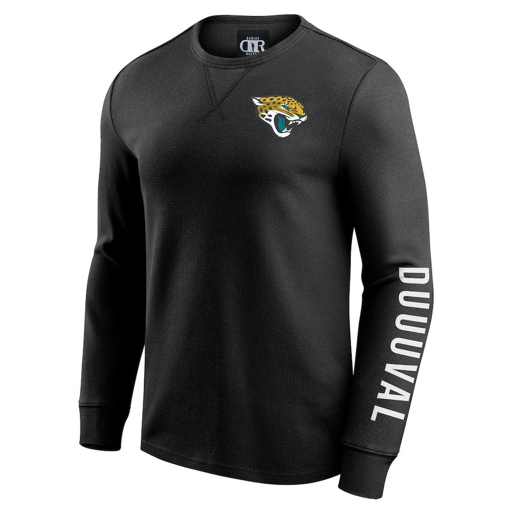 NFL Jacksonville Jaguars Darius Rucker Collection Washed Waffle-Knit Long Sleeve T-Shirt