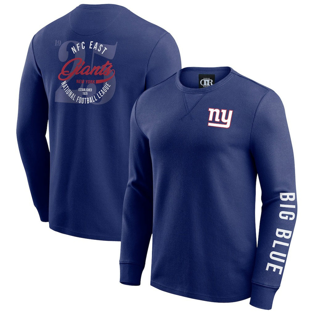 NFL New York Giants Darius Rucker Collection Washed Waffle-Knit Long Sleeve T-Shirt