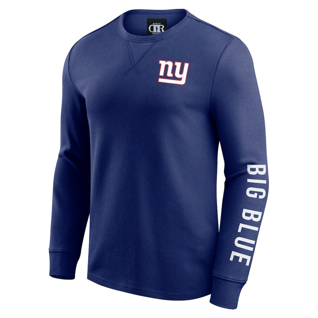 NFL New York Giants Darius Rucker Collection Washed Waffle-Knit Long Sleeve T-Shirt