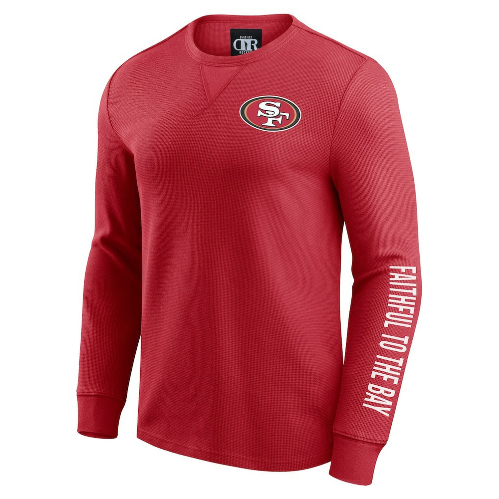 NFL San Francisco 49ers Darius Rucker Collection Washed Waffle-Knit Long Sleeve T-Shirt
