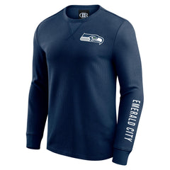 NFL Seattle Seahawks Darius Rucker Collection Washed Waffle-Knit Long Sleeve T-Shirt