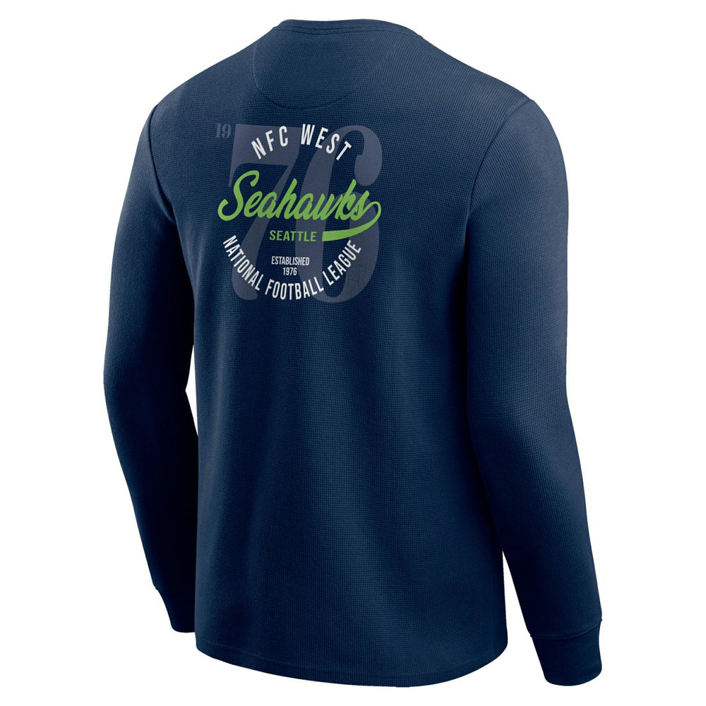 NFL Seattle Seahawks Darius Rucker Collection Washed Waffle-Knit Long Sleeve T-Shirt