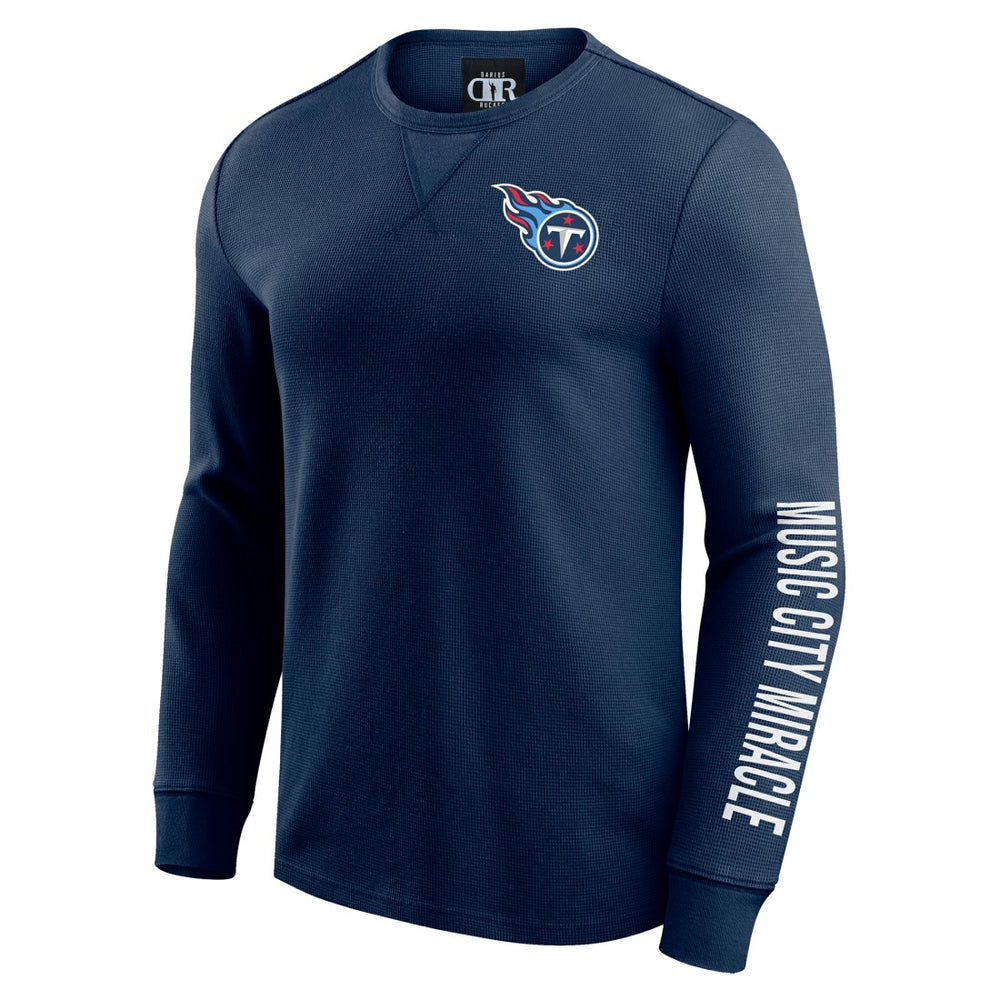 NFL Tennessee Titans Darius Rucker Collection Washed Waffle-Knit Long Sleeve T-Shirt