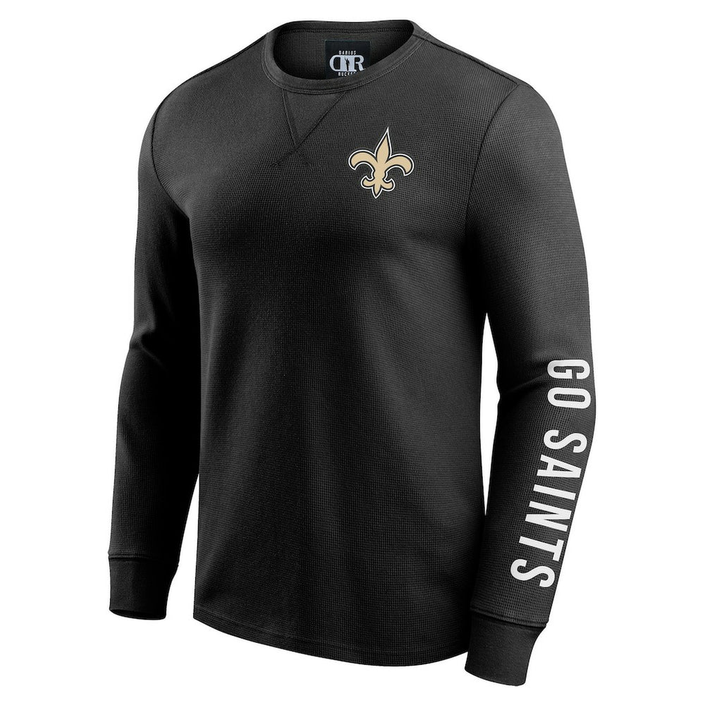NFL New Orleans Saints Darius Rucker Collection Washed Waffle-Knit Long Sleeve T-Shirt