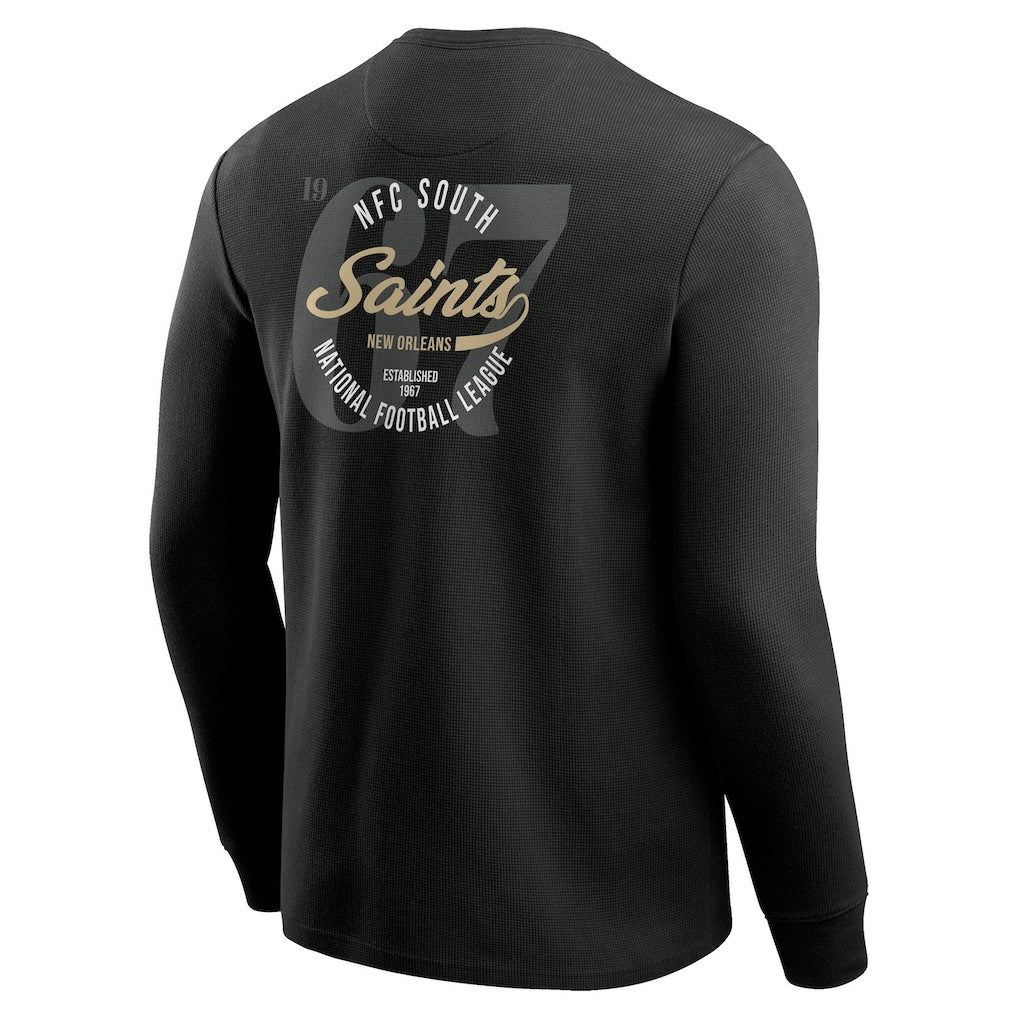NFL New Orleans Saints Darius Rucker Collection Washed Waffle-Knit Long Sleeve T-Shirt