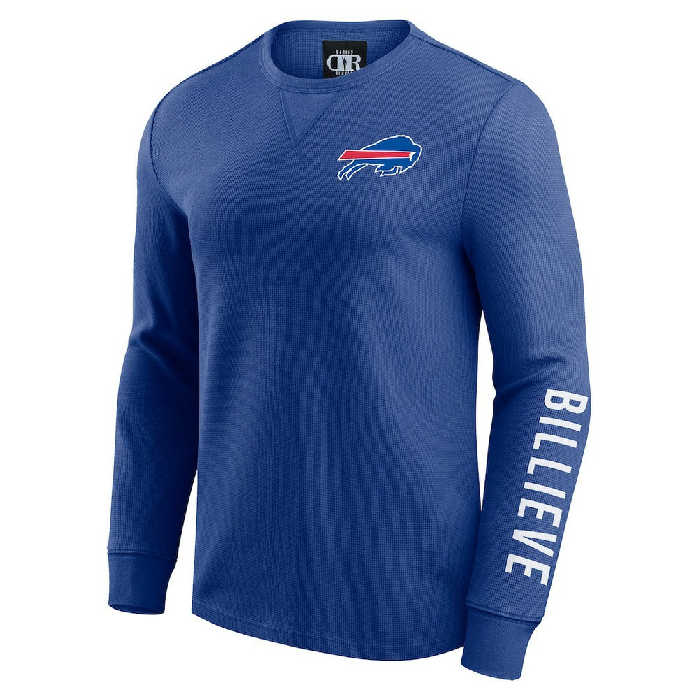 NFL Buffalo Bills Darius Rucker Collection Washed Waffle-Knit Long Sleeve T-Shirt